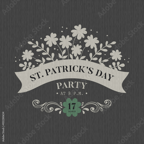 Shamrock Design Grey