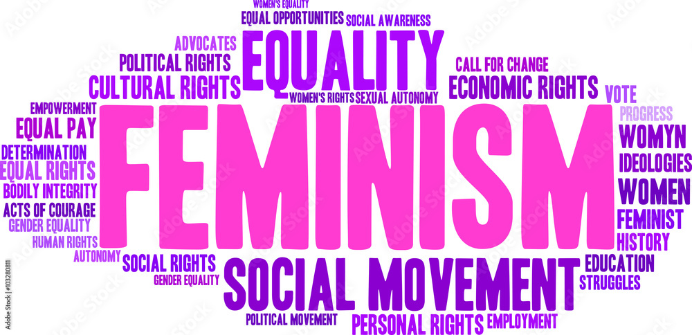 Fototapeta premium Feminism Word Cloud