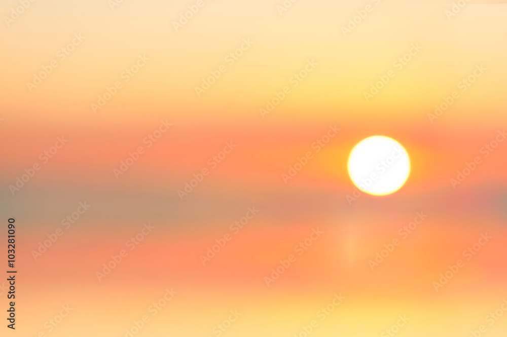 Defocused background with soft  multicolored sunset.