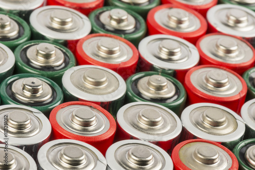 Collection of old batteries.