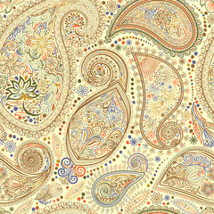 Fotobehang Paisley patronen Vintage paisley met etnisch bloemmotief  © Machara