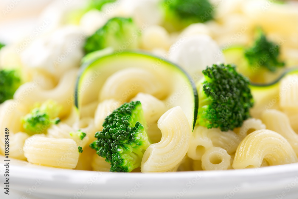 Pasta salad with cheese and broccoli Pasta salad with cheese and broccoli