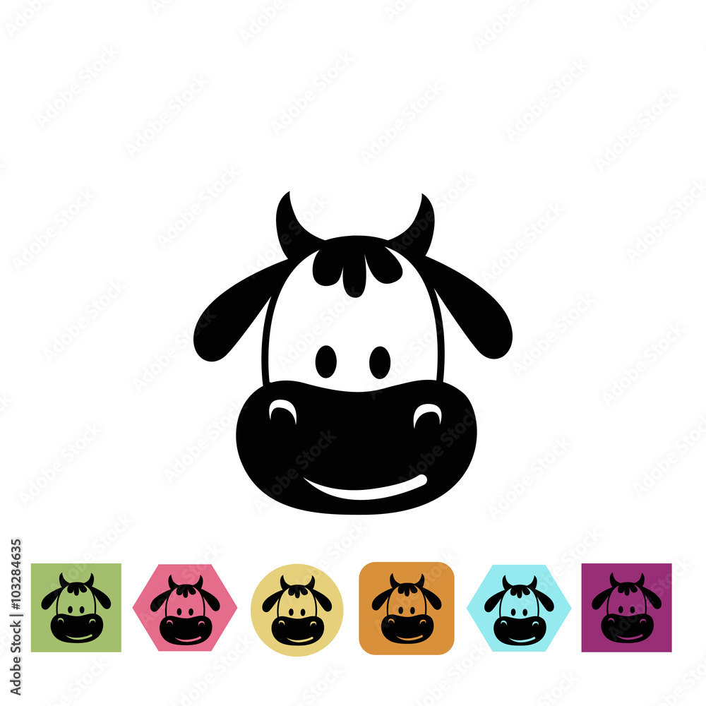 Naklejka premium Cow icon