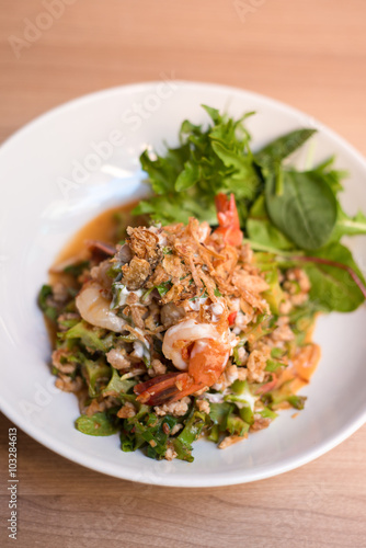 Prawn salad, Thai style.