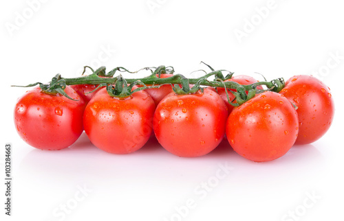 ripe cherry tomatoes with dew
