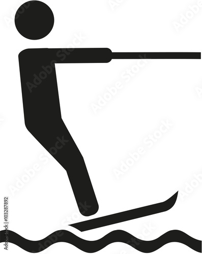 Water skiing pictogram