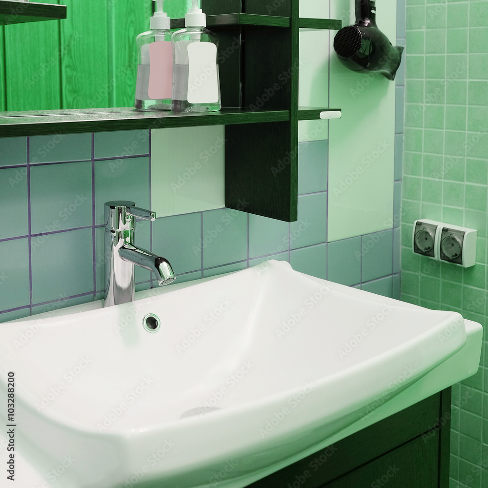 Fototapeta premium Interior of a hotel bathroom