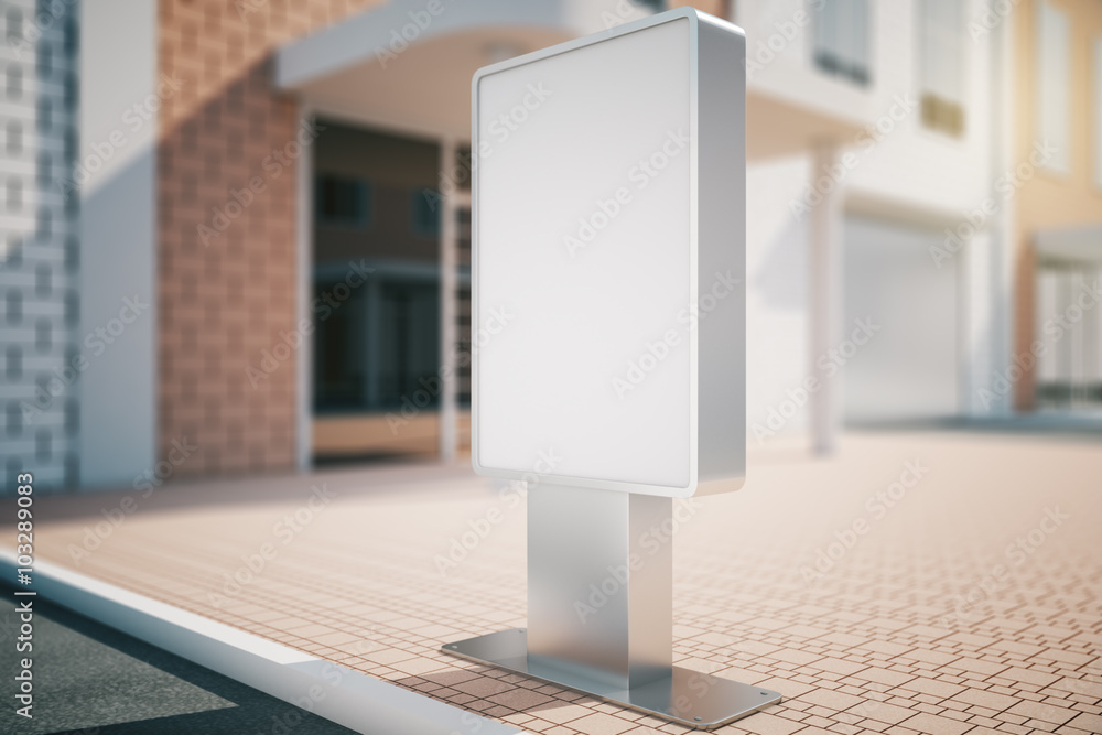 Vertical billboard with blank screen Vertical billboard with blank screen