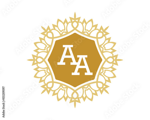 AA initial royal letter logo