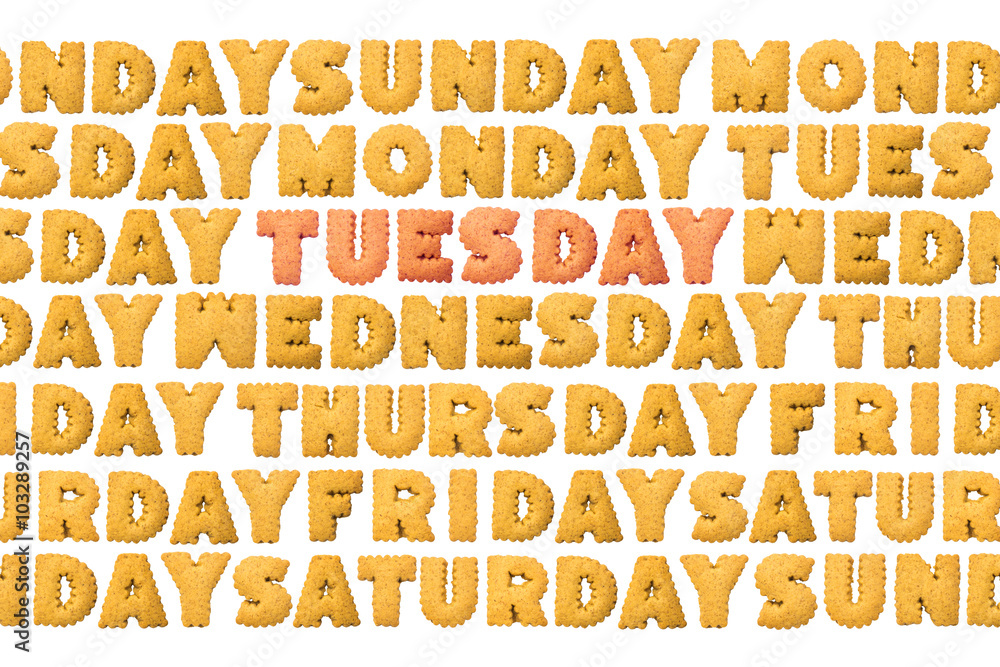 Day ,Biscuits letters. Words Day ,Biscuits letters. Words