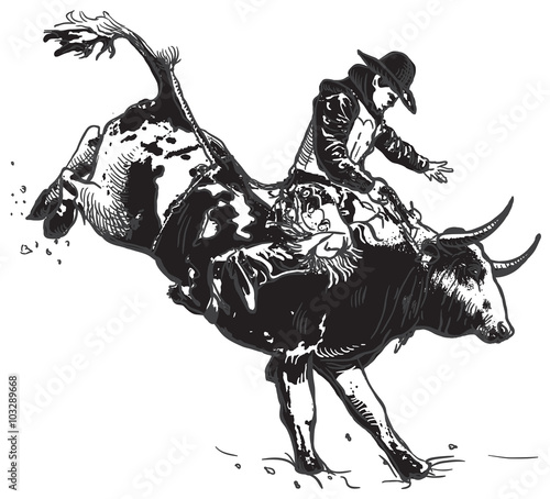 An hand drawn vector, freehand - Rodeo