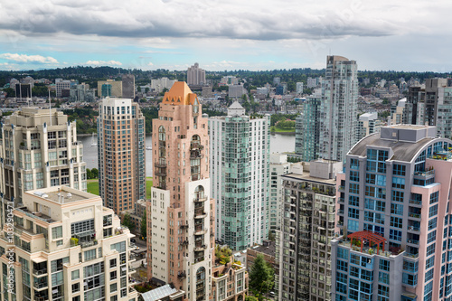 Vancouver, Canada aerial skyline cityscape view