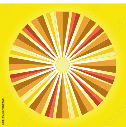 A vector wheel  ruota vettoriale su sfondo giallo