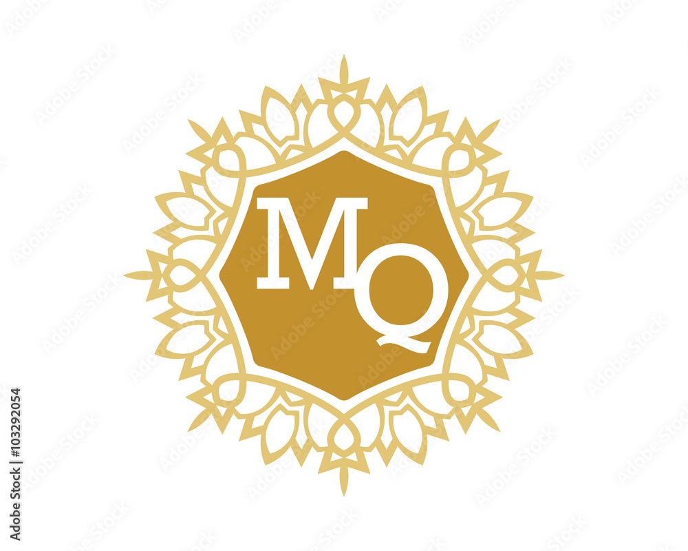 MQ initial royal letter logo MQ initial royal letter logo