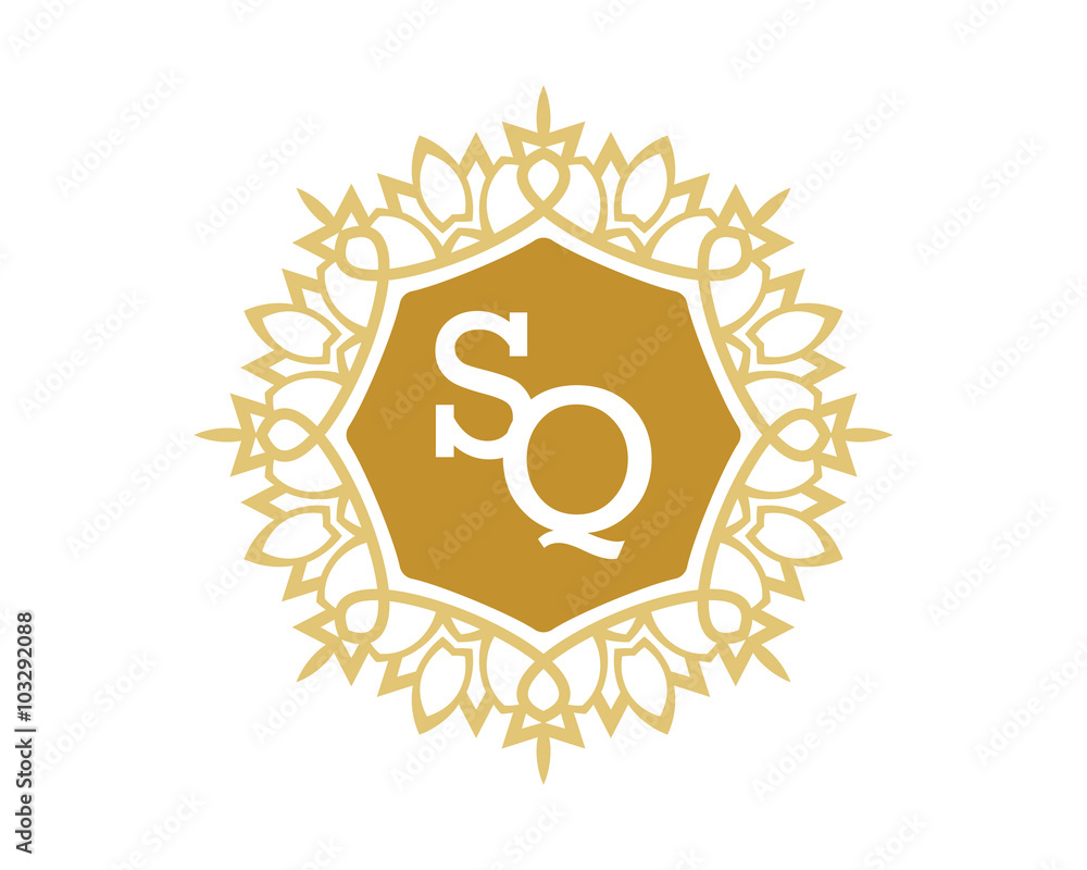 SQ initial royal letter logo SQ initial royal letter logo