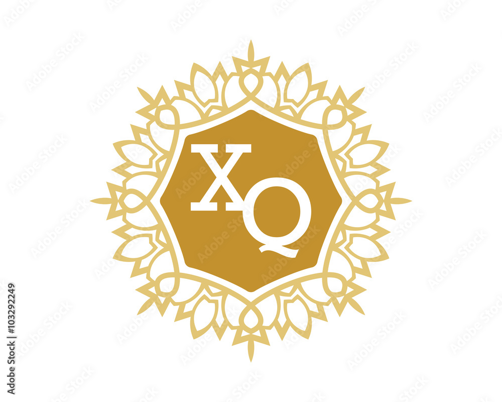 XQ initial royal letter logo XQ initial royal letter logo