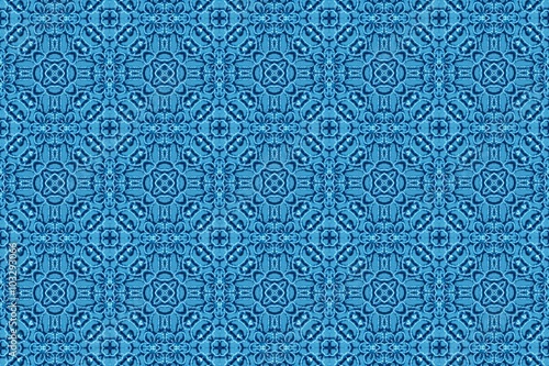 Голубой орнамент с узорами. 23 