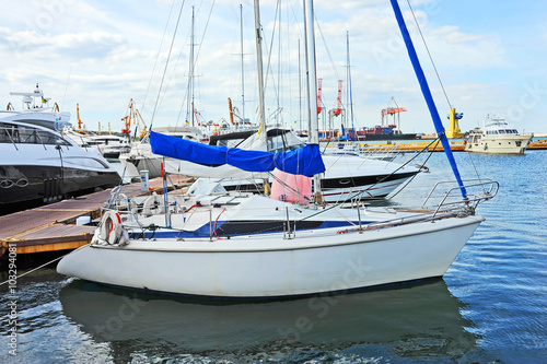 Motor yacht in jetty