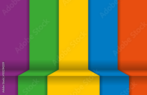 Modern 3D colorful infographics template with 5 possibilities