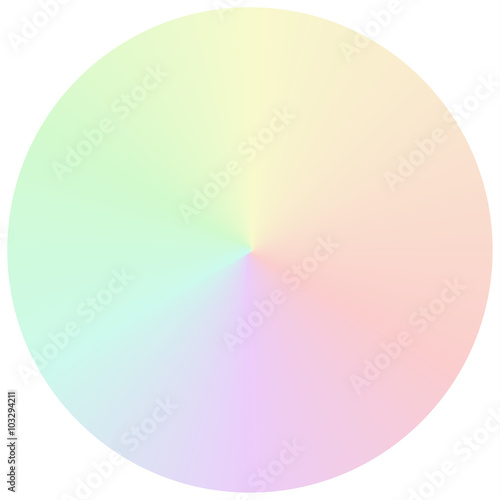 Vector circular gradient in muted rainbow colors