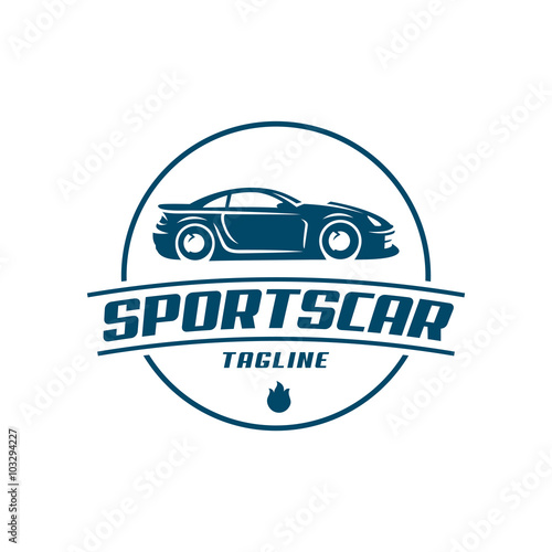 Car logo template, sports car © EdNal