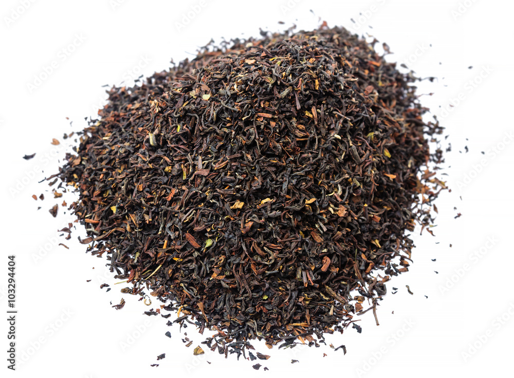 A bunch of dry black unpressed tea with flavors A bunch of dry black unpressed tea with flavors