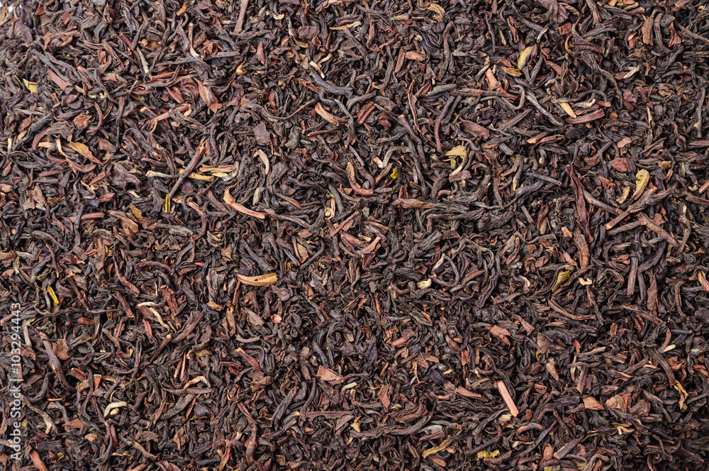Background of dry black tea with flavors Background of dry black tea with flavors