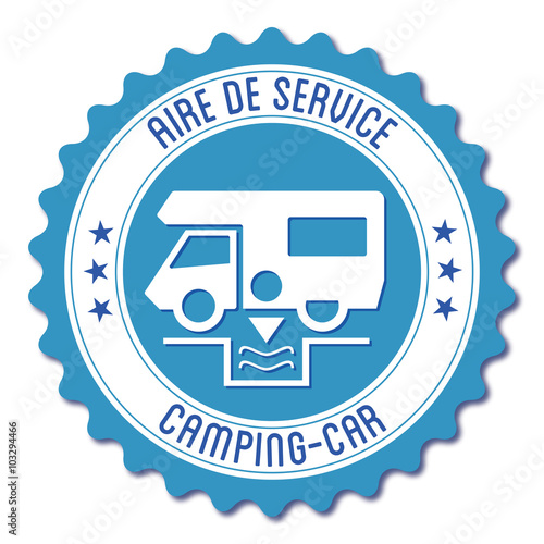 Logo aire de service camping-car.