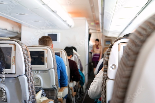 飛行機 旅客機 旅行 一人旅 航空機 キャビン 機内食 フライト / Airplane cabin on board 