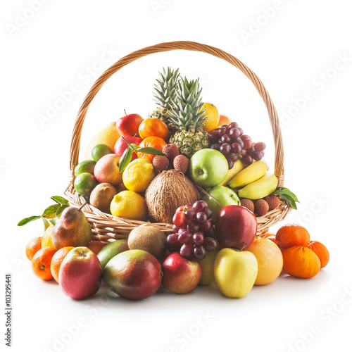 Basket with fruits