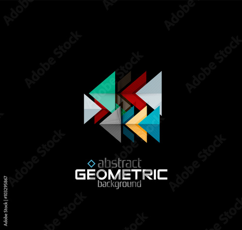 Vector color geometric shapes on black background Free Download Vector color geometric shapes on black background - GFXLoad