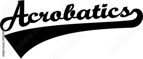Acrobatics word retro
