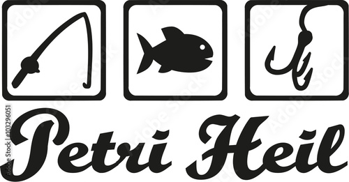 Fishing icons and Petri heil photo