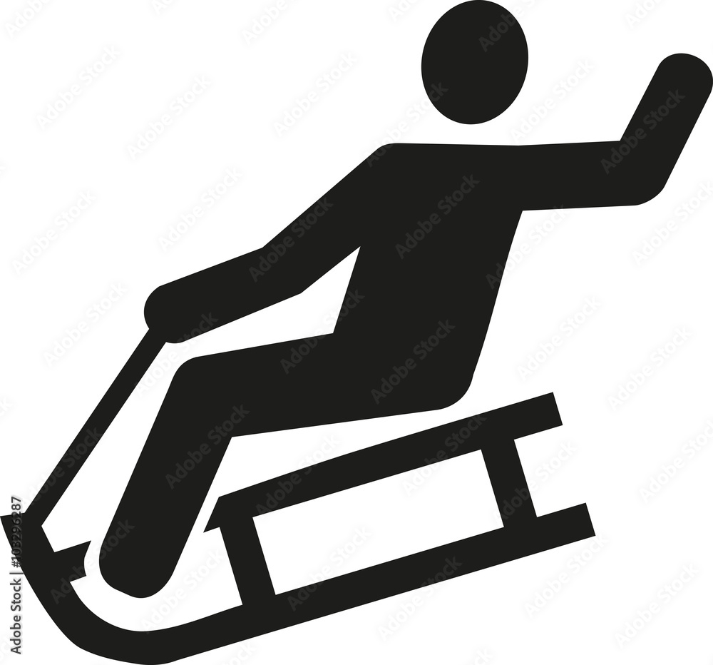 Fototapeta premium Sledging pictogram
