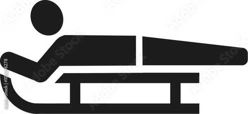 Sled rider icon