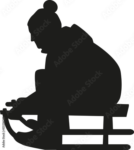 Sledging silhouette
