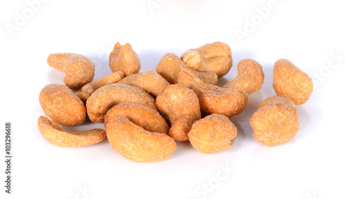 Wallpaper Mural salted cashew nut on white background Torontodigital.ca