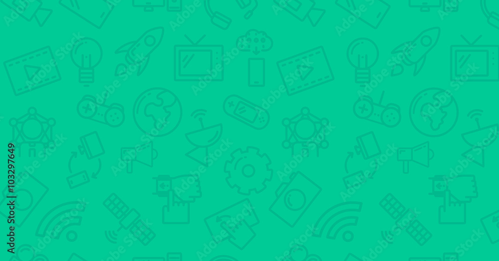 Background with technology icons Background with technology icons