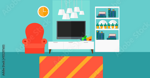 Background of modern living room.