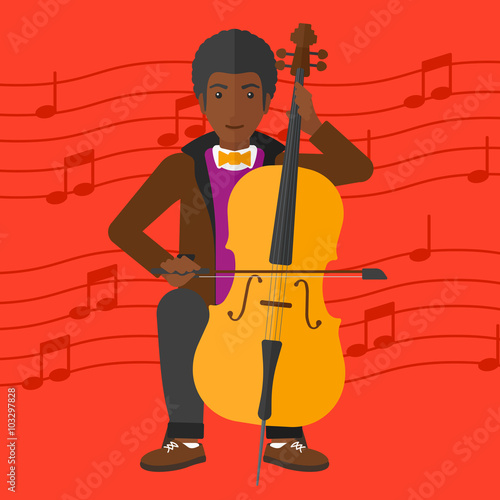 Man playing cello.