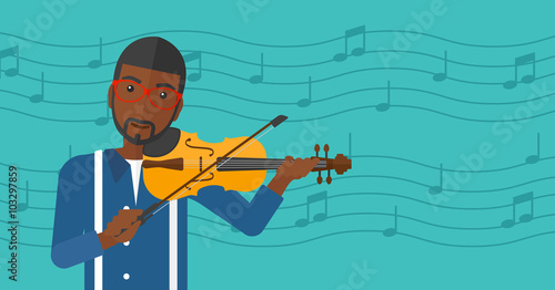 Man playing violin.