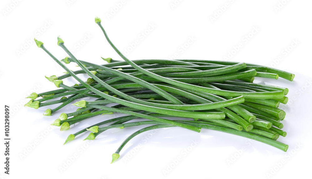 Onion flower isolated on a white background Onion flower isolated on a white background