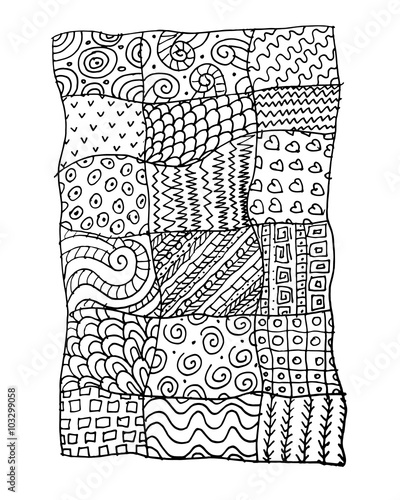 Patchwork carpet, sketch for your design