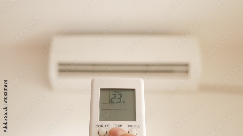Heating up room by changing temperature on air conditioner remote