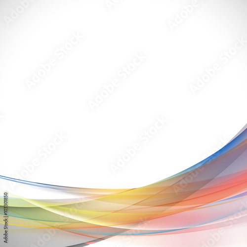 abstract smooth light lines waves background, vector illustration