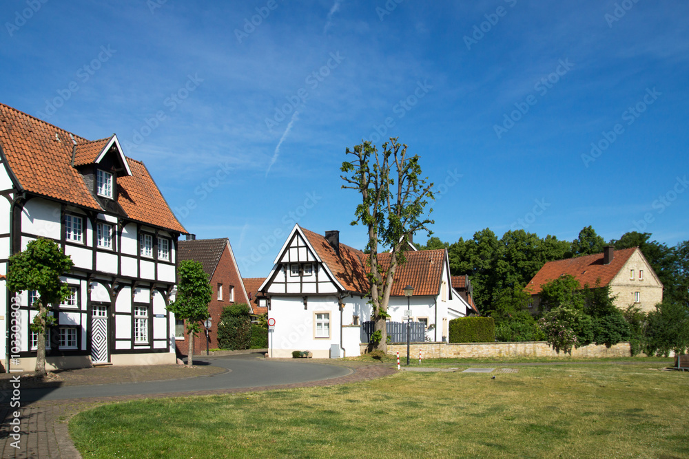 Gebäude am Mühlenkolk in Warendorf, Nordrhein-Westfalen