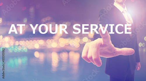 At Your Service concept with businessman