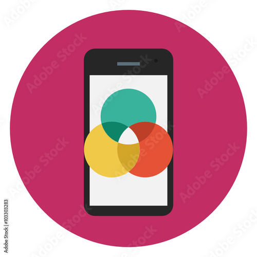 Colors - Circle Icon. Modern Design Flat Style Icon