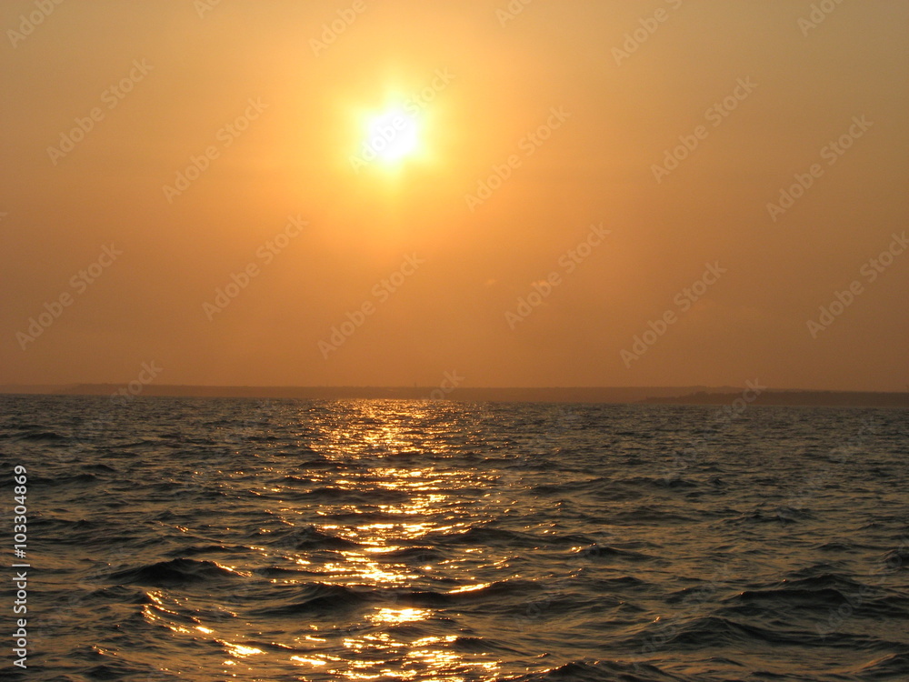 Fototapeta premium Sunrise in Sozopol, year 2014