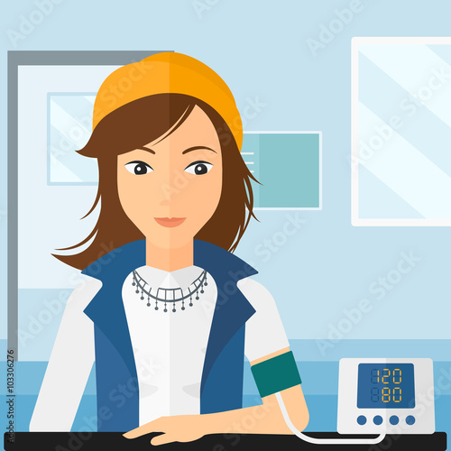 Blood pressure measurement.